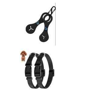 NEW! Dog Poop Bag Holder for Leash and 2 dog collar (Black)